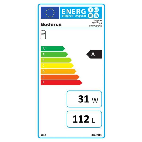 Buderus Logalux ES120 S A Warmwasserspeicher 112 L Edelstahl Silber