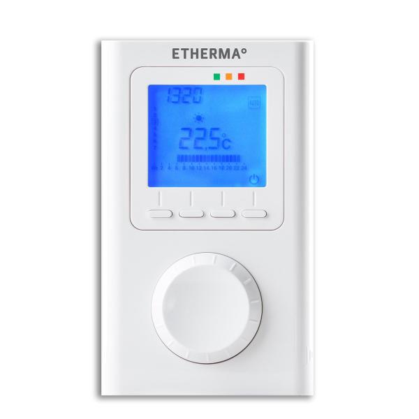 ETHERMA Funk-Raumthermostat ET-14A mit Uhr, LCD-Anzeige und Wochenprogramm