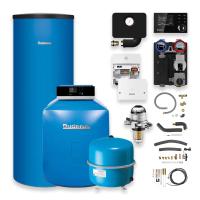 Buderus Logaplus GB125 Öl-Brennwert 22 kW Heizungspaket K32/2 mit Regelung RC310 Warmwasserspeicher SU200/5 200 l mit Mischer