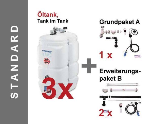 SCHÜTZ Öl-Lagerbehälter T103 Spezial Tank im Tank 3 x 1500 Liter Kunststoff