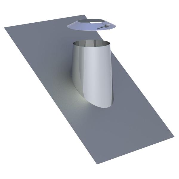 Jeremias DW-ECO 2.0 Dachdurchführung 36-45°mit Bleirand und Wetterkragen, Konus 150mm Edelstahl