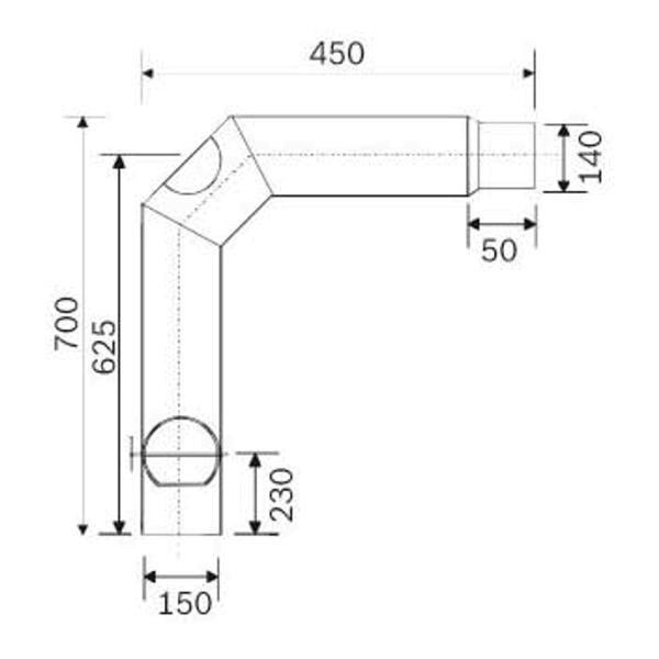 Abgasbogen-Set für Kaminofen Ø 150