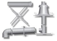 Wolf Abgasleitung DN80/125 Schachteinbau, Abdeckung Edelstahl