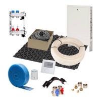 80 m² Set Noppensystem 11 mm WLG 040 16x2 PE-RT Rohr Raster 10 cm 8 Heizkreise LCD Regler 230 V + Zubehör