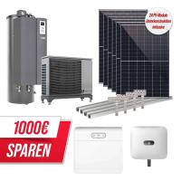 Autarkie Aktionspaket: PV mit Wärmepumpe - Jersey 5 + 10,44 kWp PV-Module + Huawei SUN2000 8KTL-M1 WR + LUNA2000-7-S1 6,9 kWh Batteriespeicher