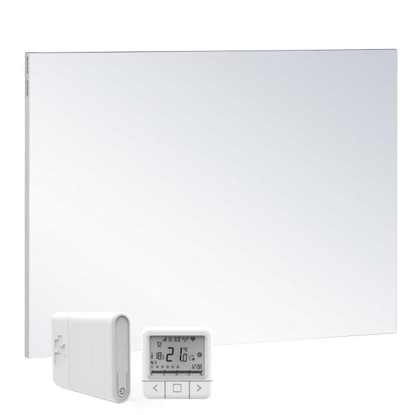 Technotherm Infrarotstrahlungpaneele Design-W 450 IR WIFI weiß, Glas