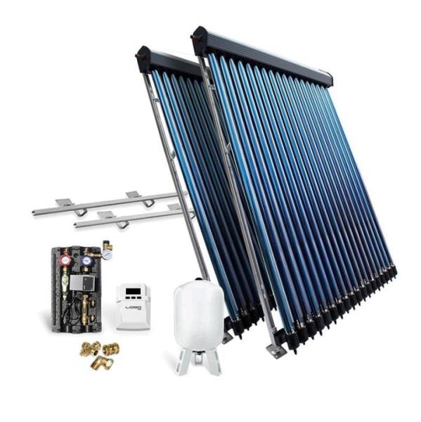 Solar-Paket Röhrenkollektor HP30 4,89 m² Vakuum-Röhrenkollektor für  Schrägdach