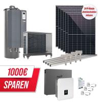 Autarkie Aktionspaket: PV mit Wärmepumpe - Jersey 7 + 10,44 kWp PV-Module + Fox ESS Hybrid-Wechselrichter H3-10.0-E 10 kW dreiphasig + Fox ESS EK11...