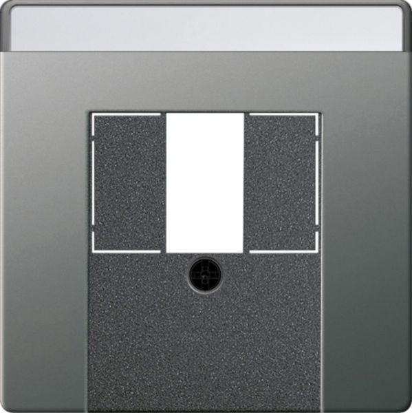 Gira Zentralplatte USB/TAE Edelstahl System 55 0876600 Schraubbef