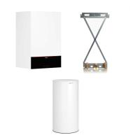 Viessmann Gas-Brennwert Paket Vitodens 200-W B2HF 11 kW 3,5" Display Speicher Vitocell 100-W CVAA 160L