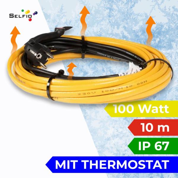 Selfio Rohrbegleitheizung Frostschutz-Heizleitung 10 m 100 Watt (B-Ware)